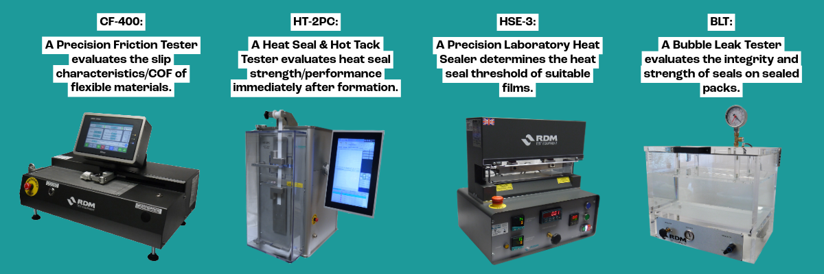 Packaging testing equipment including friction tester heat sealer hot tack tester and leak tester